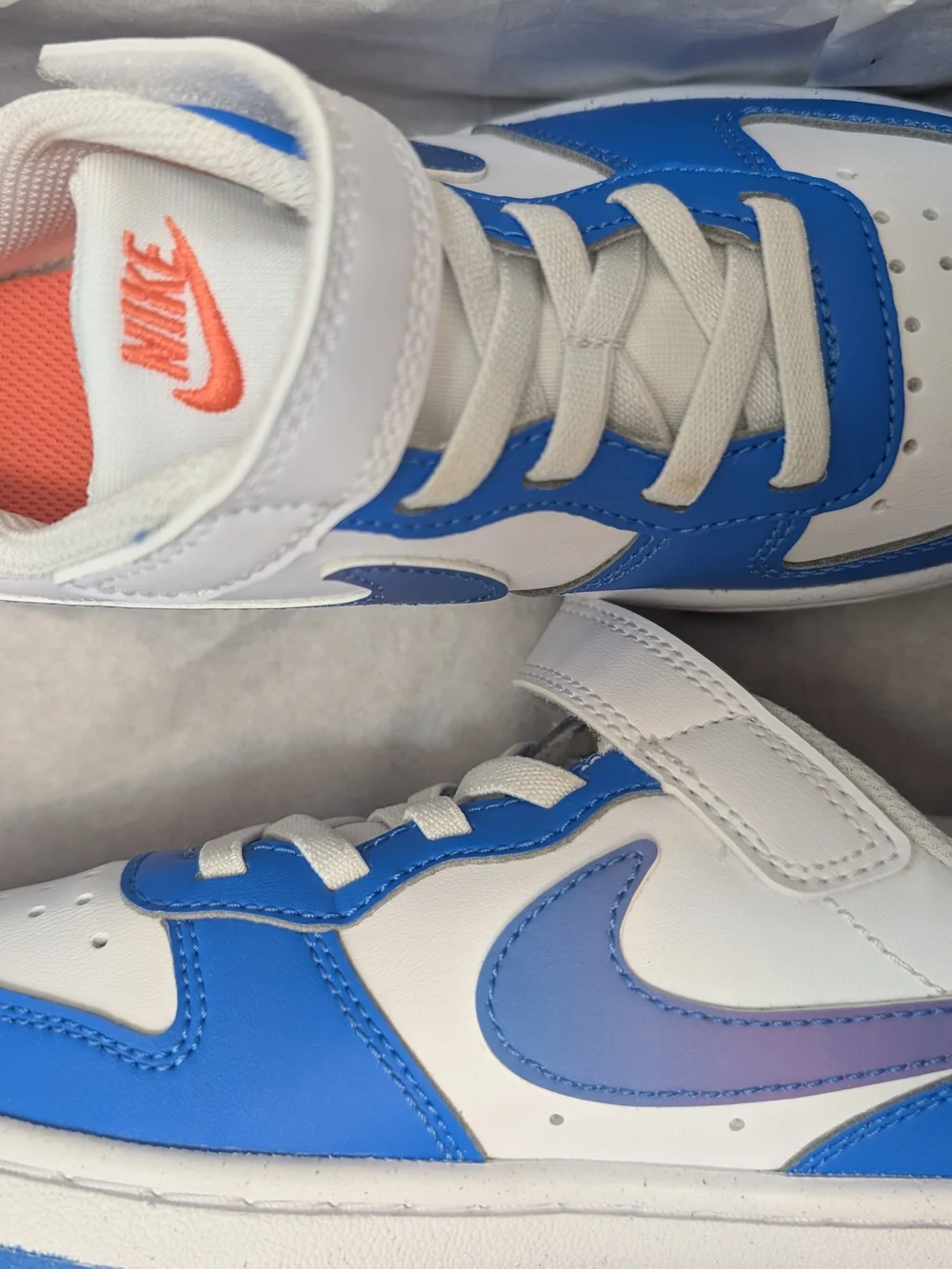 Nike Kids' Blue & White Low-Top Sneakers